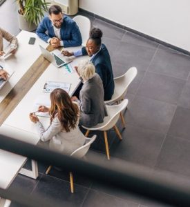 From above, the meeting room where their big ambitions are realized From above, the meeting room where their big ambitions are realized